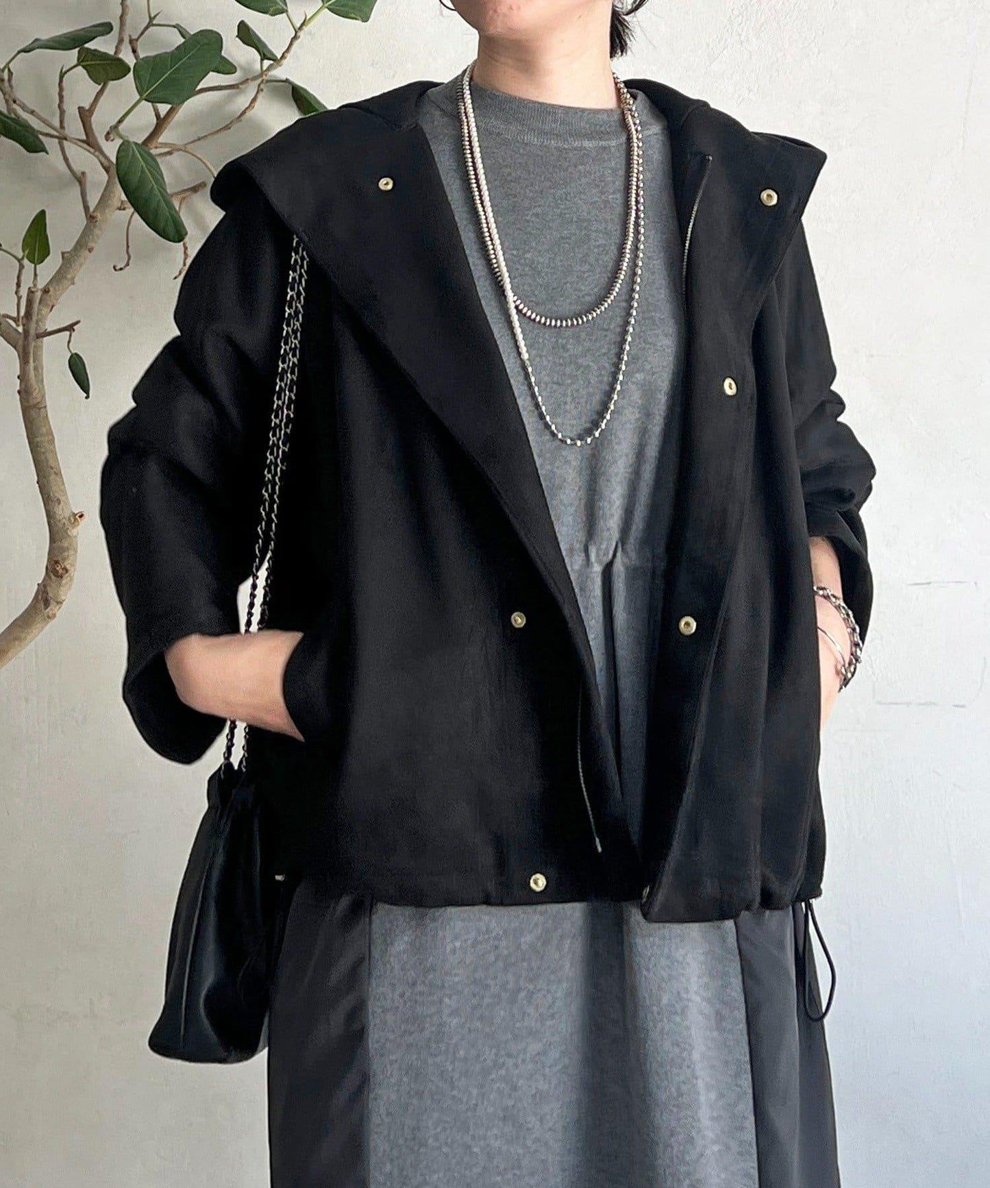 麂皮連帽夾克