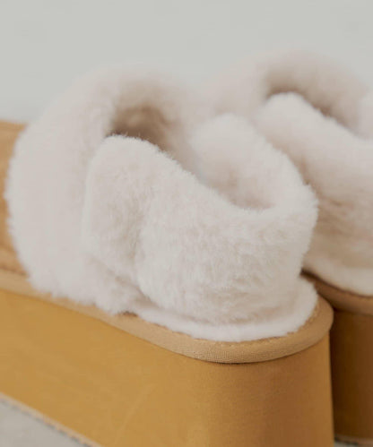 （暫定）厚底羊羔毛拖鞋