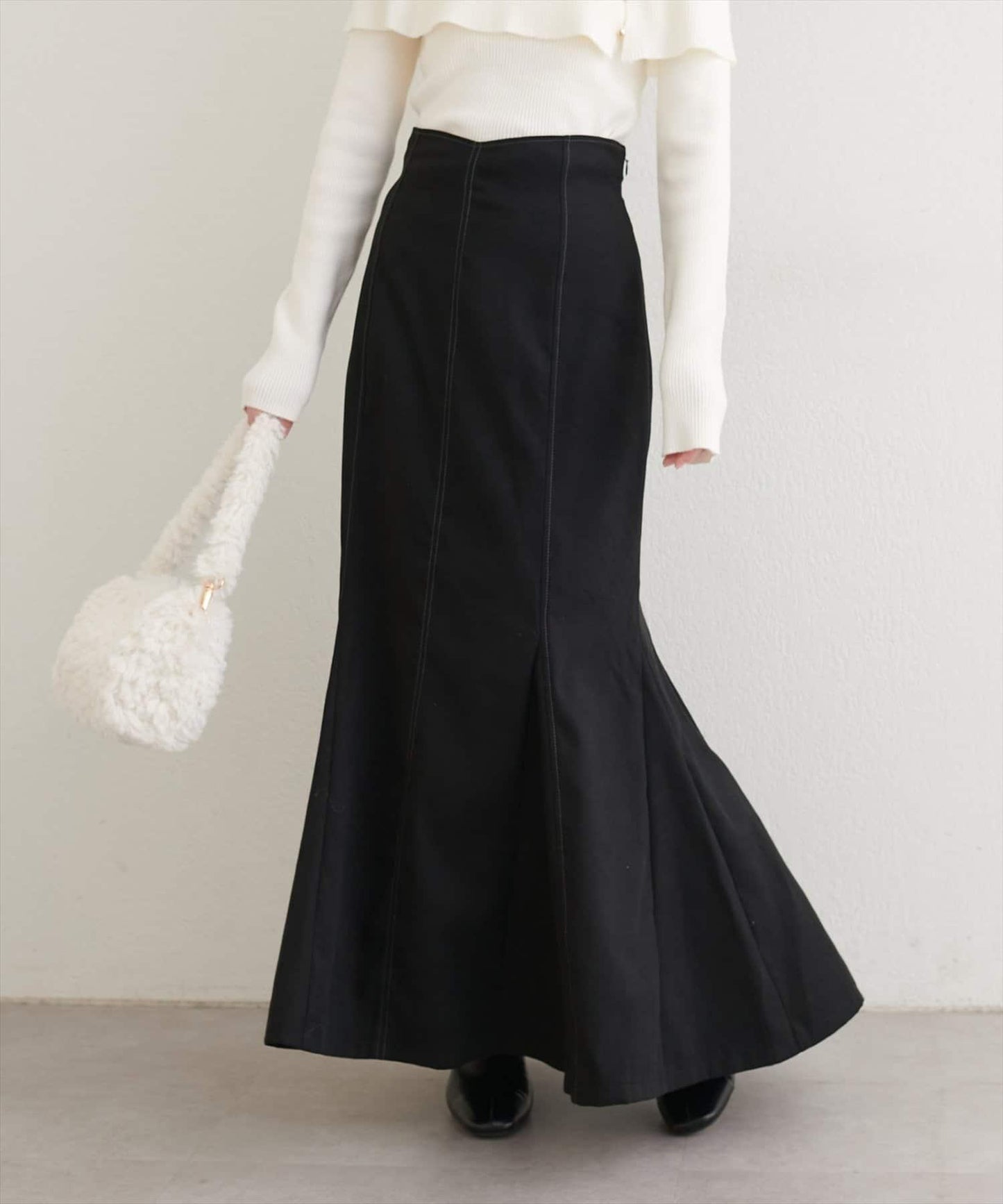 愛心高腰加絨美人魚裙