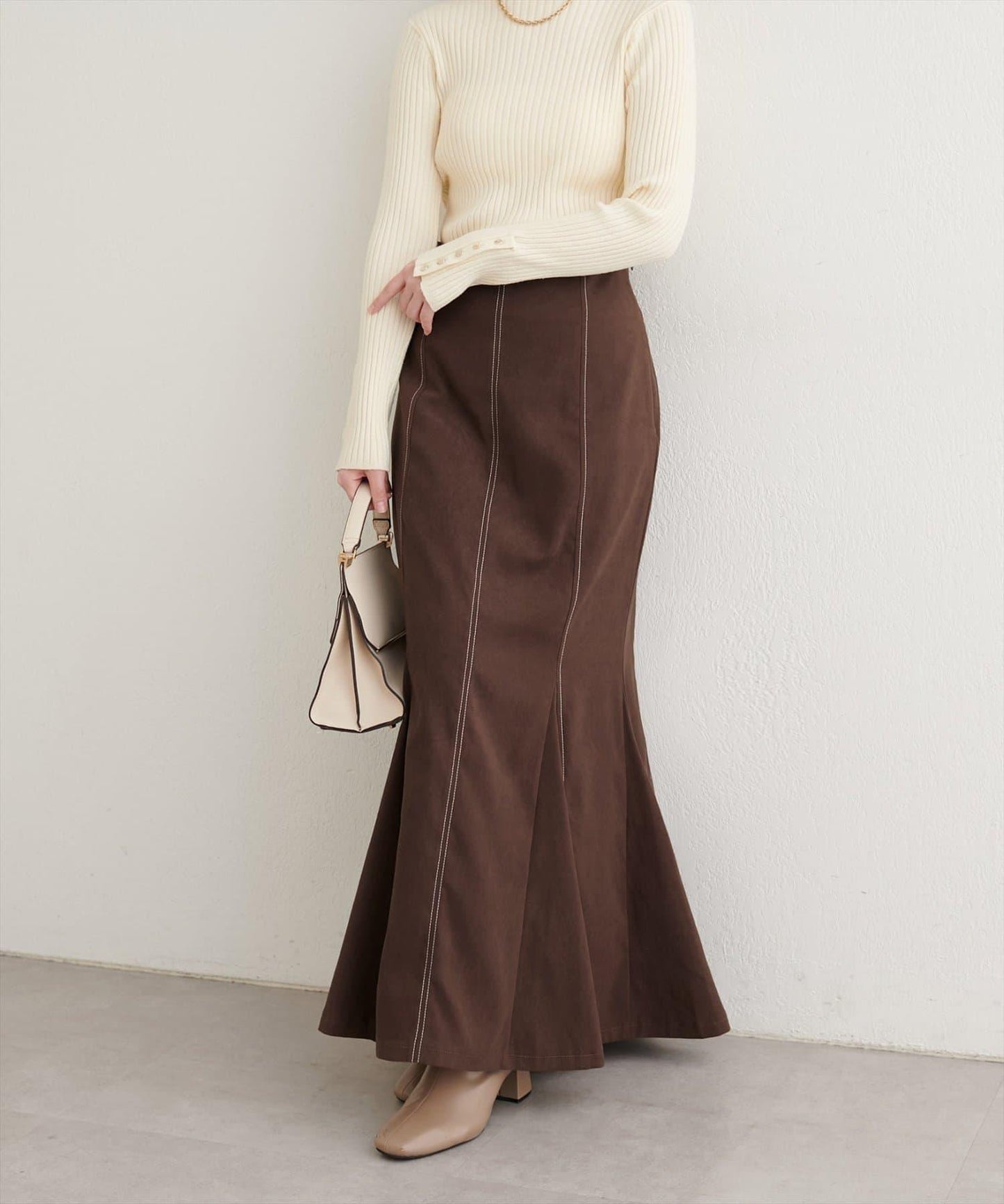 愛心高腰加絨美人魚裙