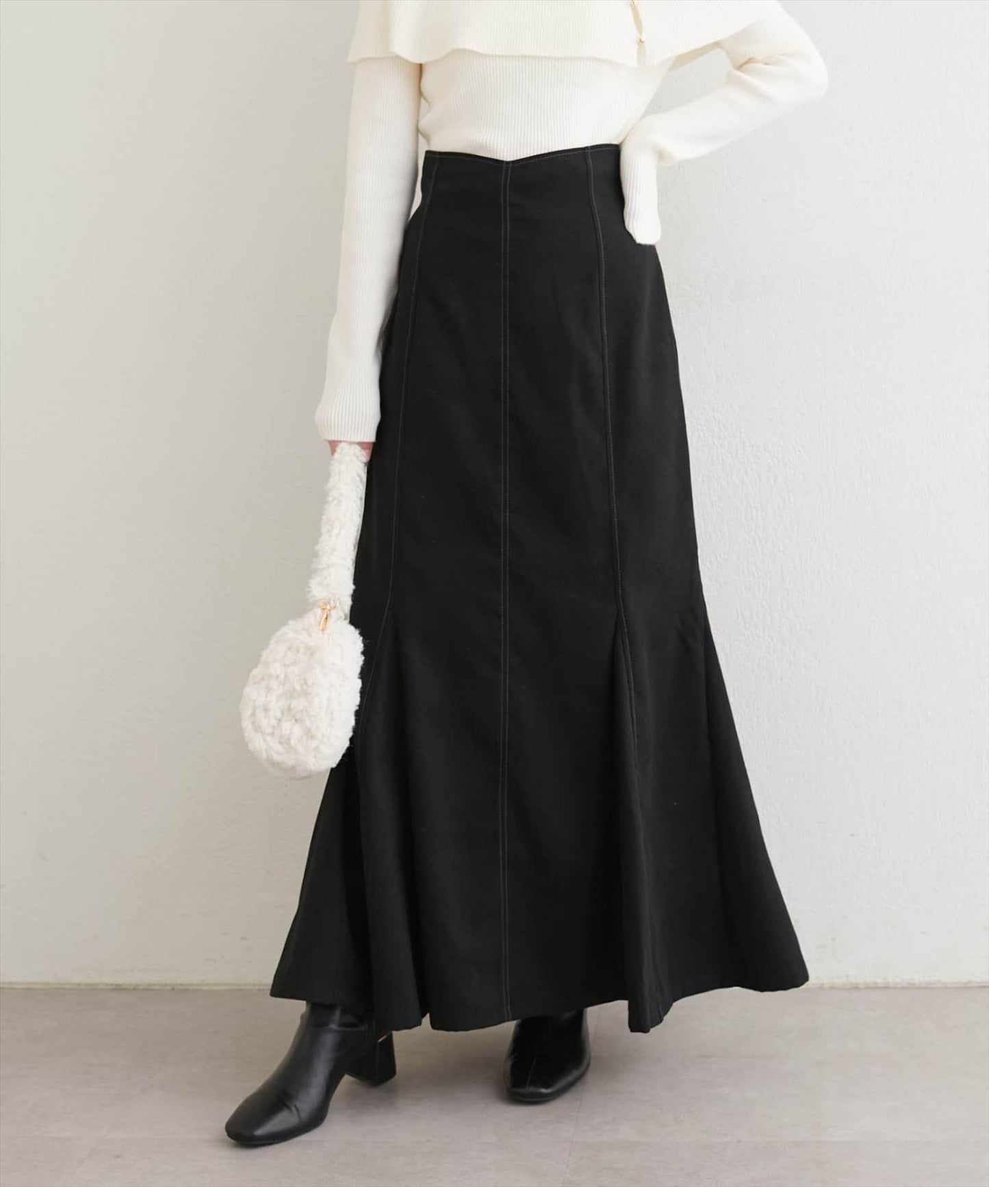 愛心高腰加絨美人魚裙