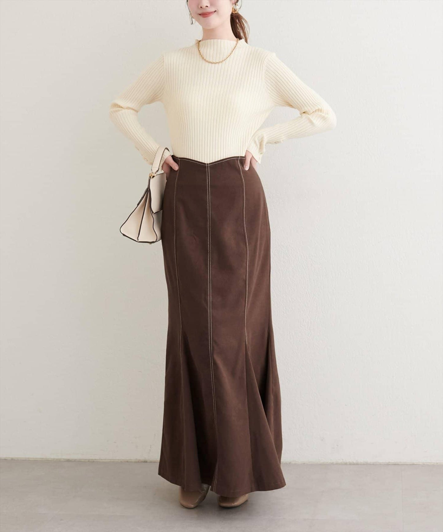 愛心高腰加絨美人魚裙