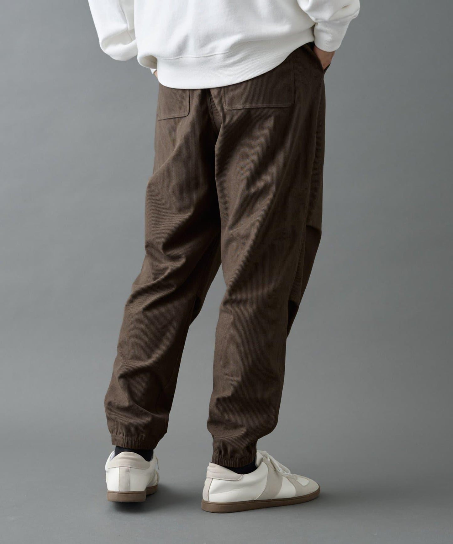 彈力燈芯絨束腳褲