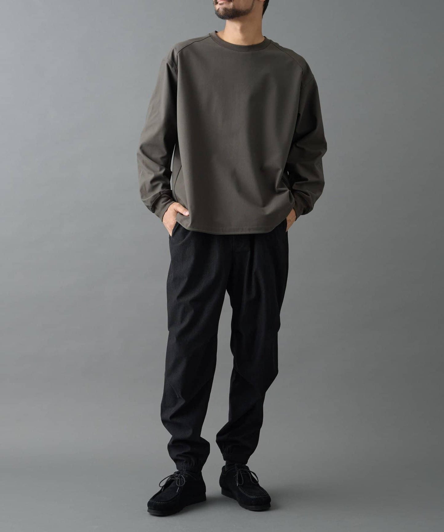 彈力燈芯絨束腳褲