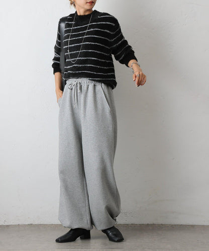 毛圈條紋針織套頭衫