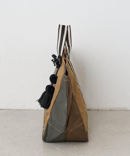 《FRIPIER》帶吊飾拼色托特包