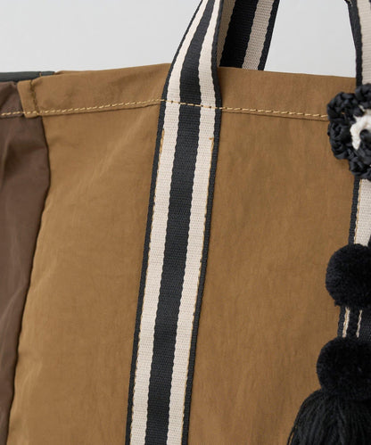 《FRIPIER》帶吊飾拼色托特包