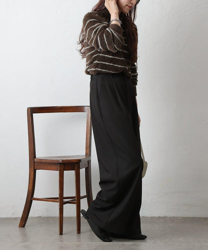 毛圈條紋針織套頭衫