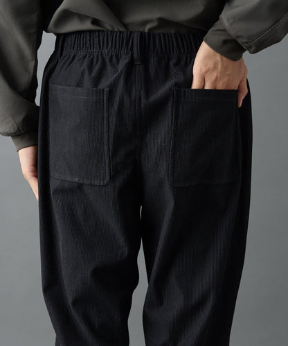 彈力燈芯絨束腳褲