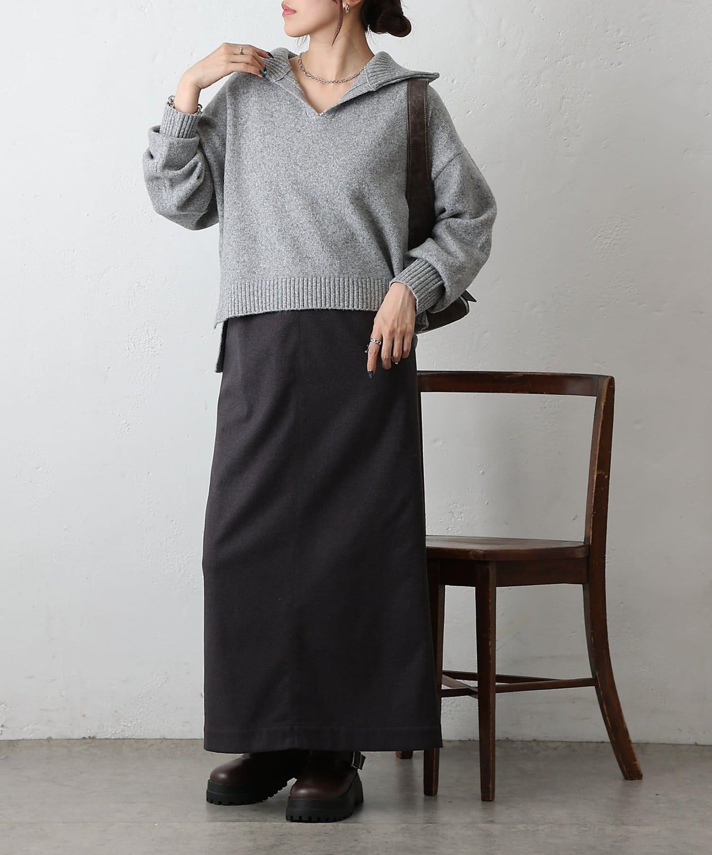 柔軟帶領開襟襯衫