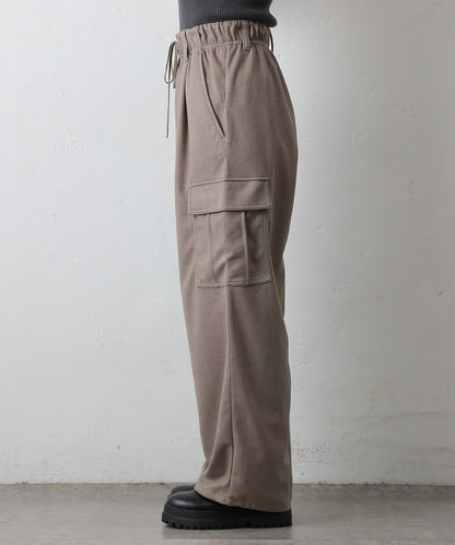 羊毛感針織工裝褲