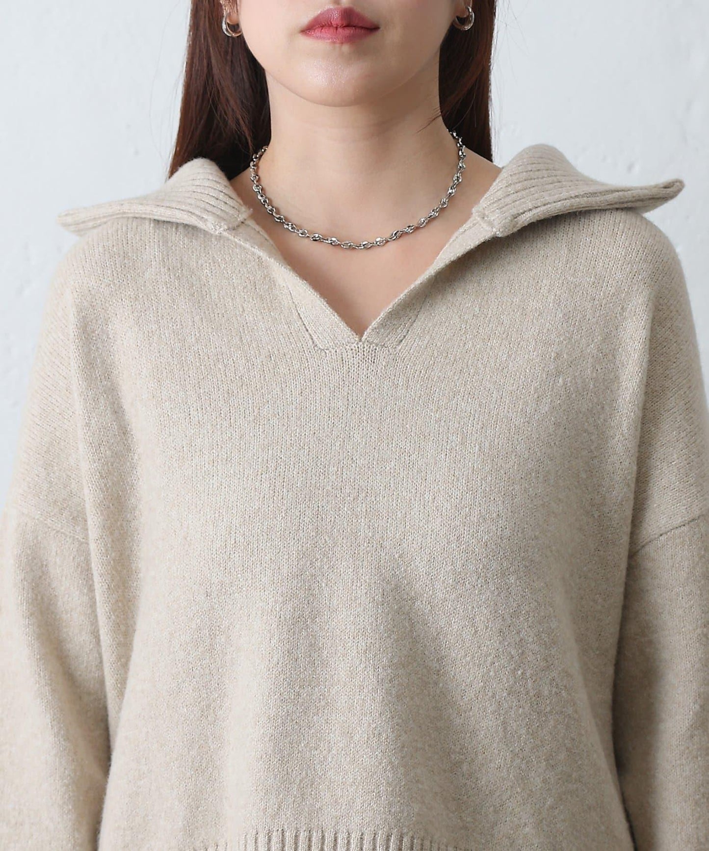 柔軟帶領開襟襯衫