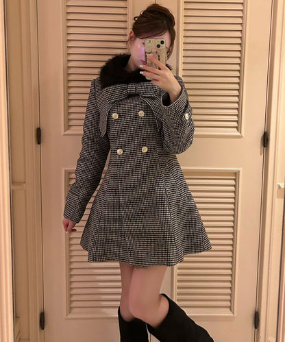 Keru 多功能蝴蝶結中長款大衣