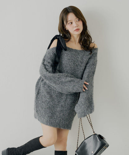 【復刻】天鵝絨蝴蝶結連帽連衣裙