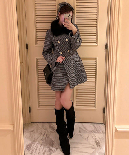 Keru 多功能蝴蝶結中長款大衣