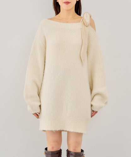 【復刻】天鵝絨蝴蝶結連帽連衣裙