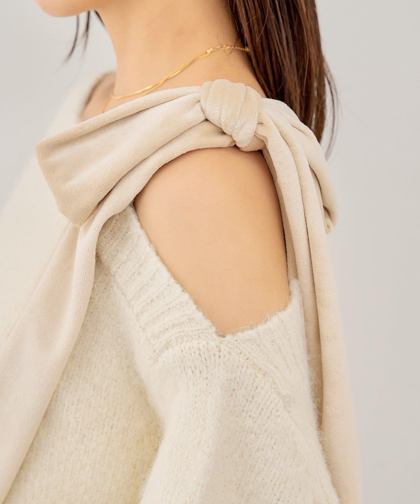 【復刻】天鵝絨蝴蝶結連帽連衣裙