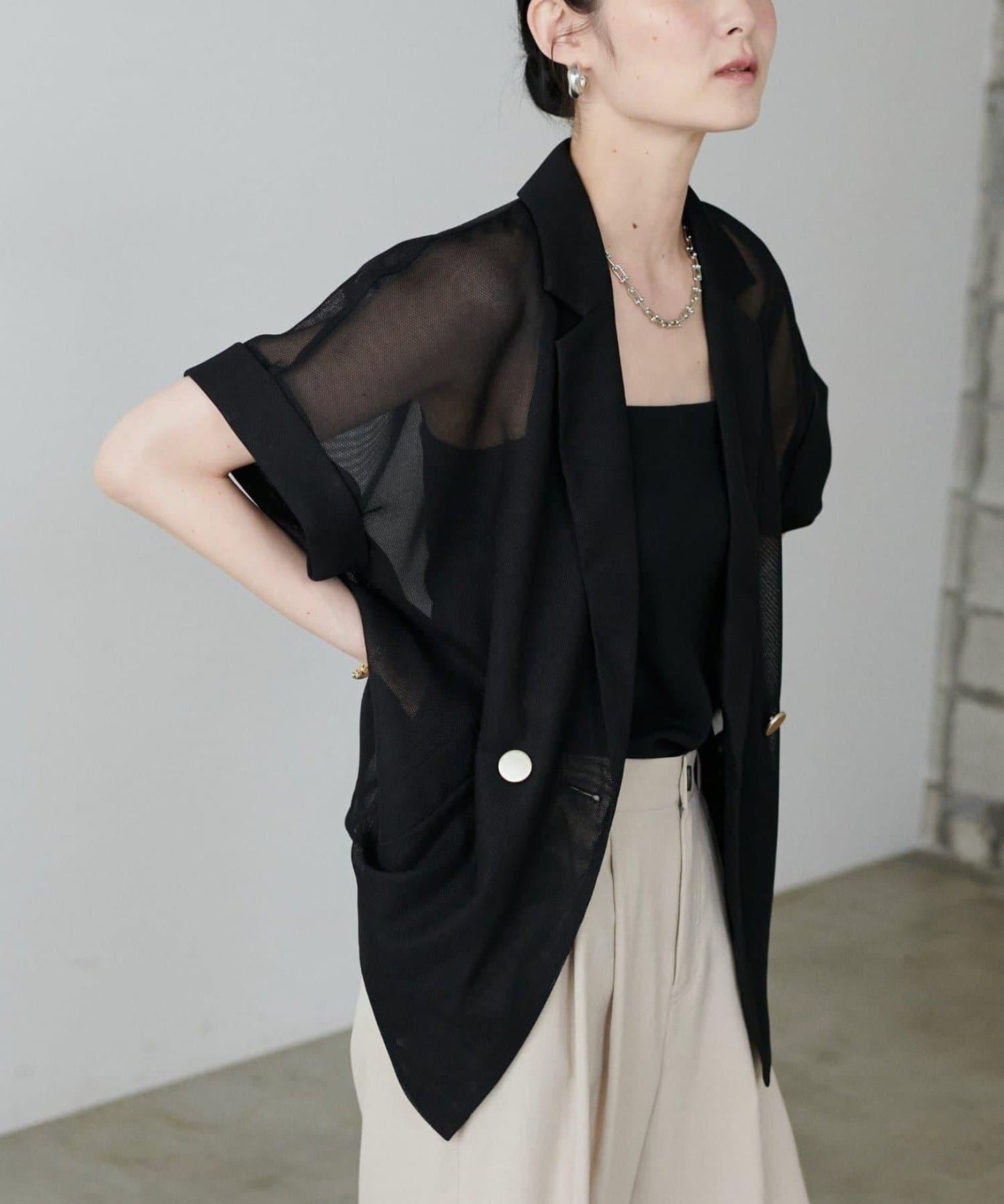 【LARUTA】短袖網眼夾克