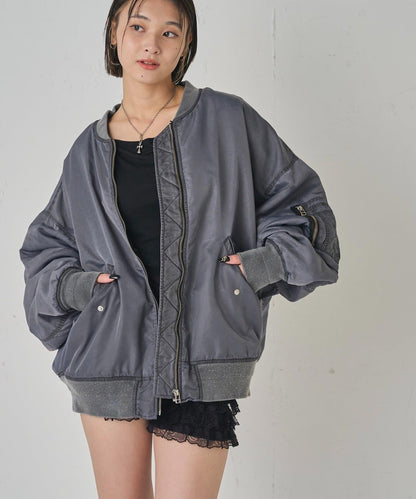 Sourcream酸奶色顏料工藝MA1夾克