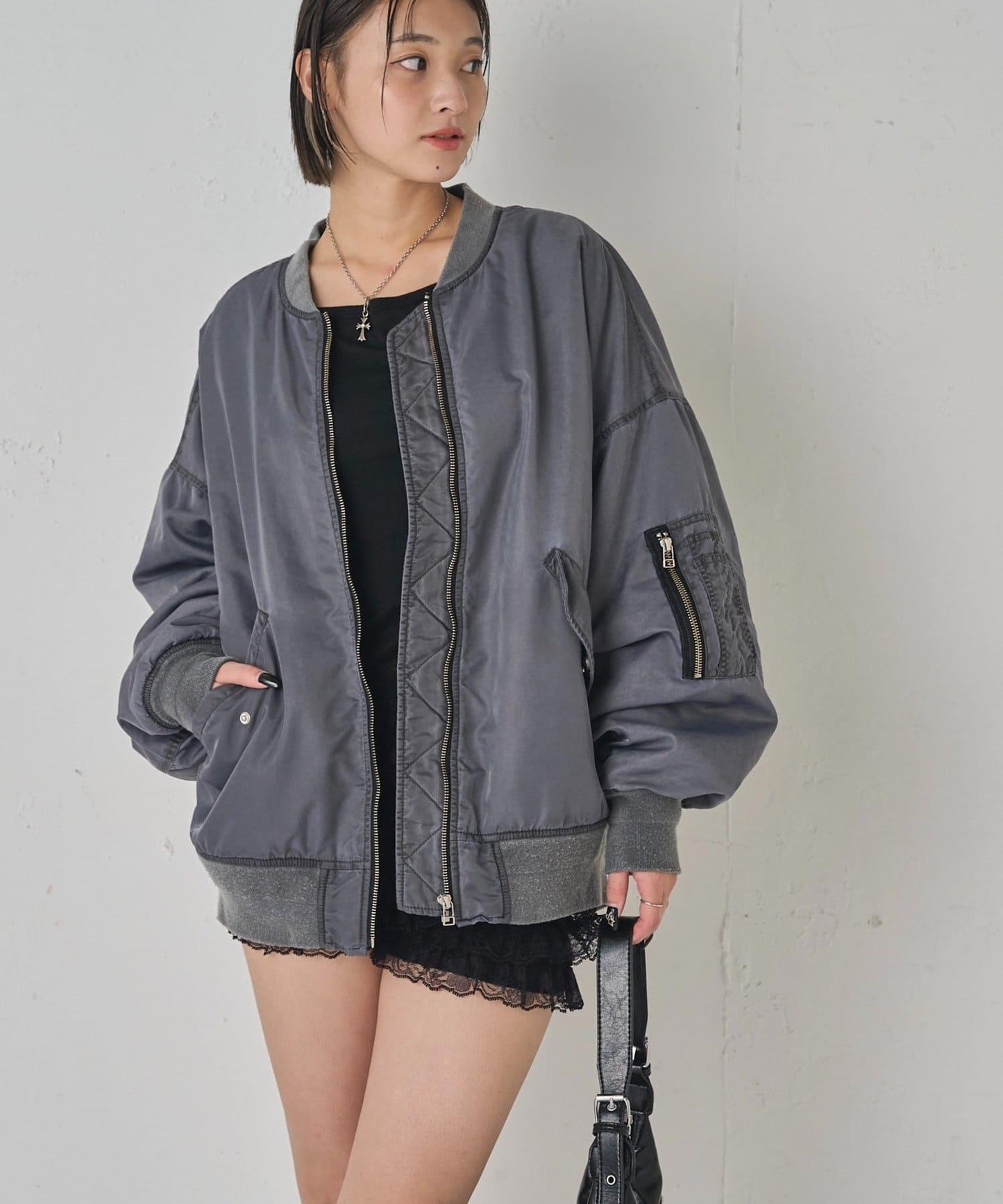 Sourcream酸奶色顏料工藝MA1夾克