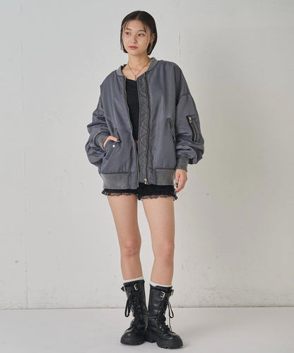 Sourcream酸奶色顏料工藝MA1夾克