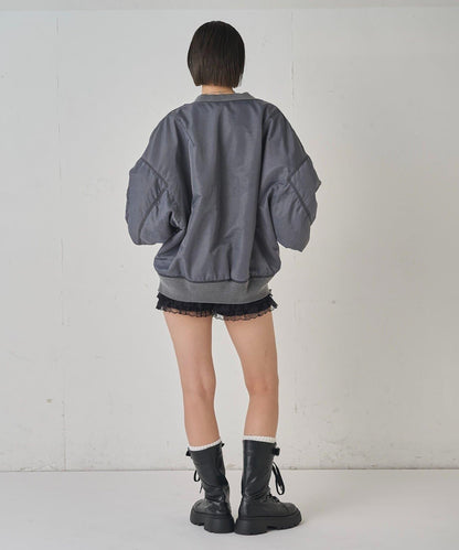 Sourcream酸奶色顏料工藝MA1夾克