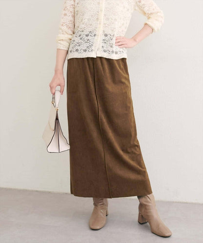 【natural couture】多穿法仿麂皮半身裙