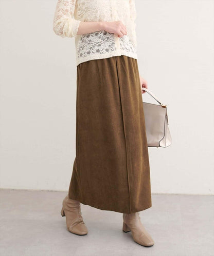 【natural couture】多穿法仿麂皮半身裙