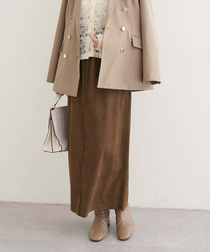 【natural couture】多穿法仿麂皮半身裙