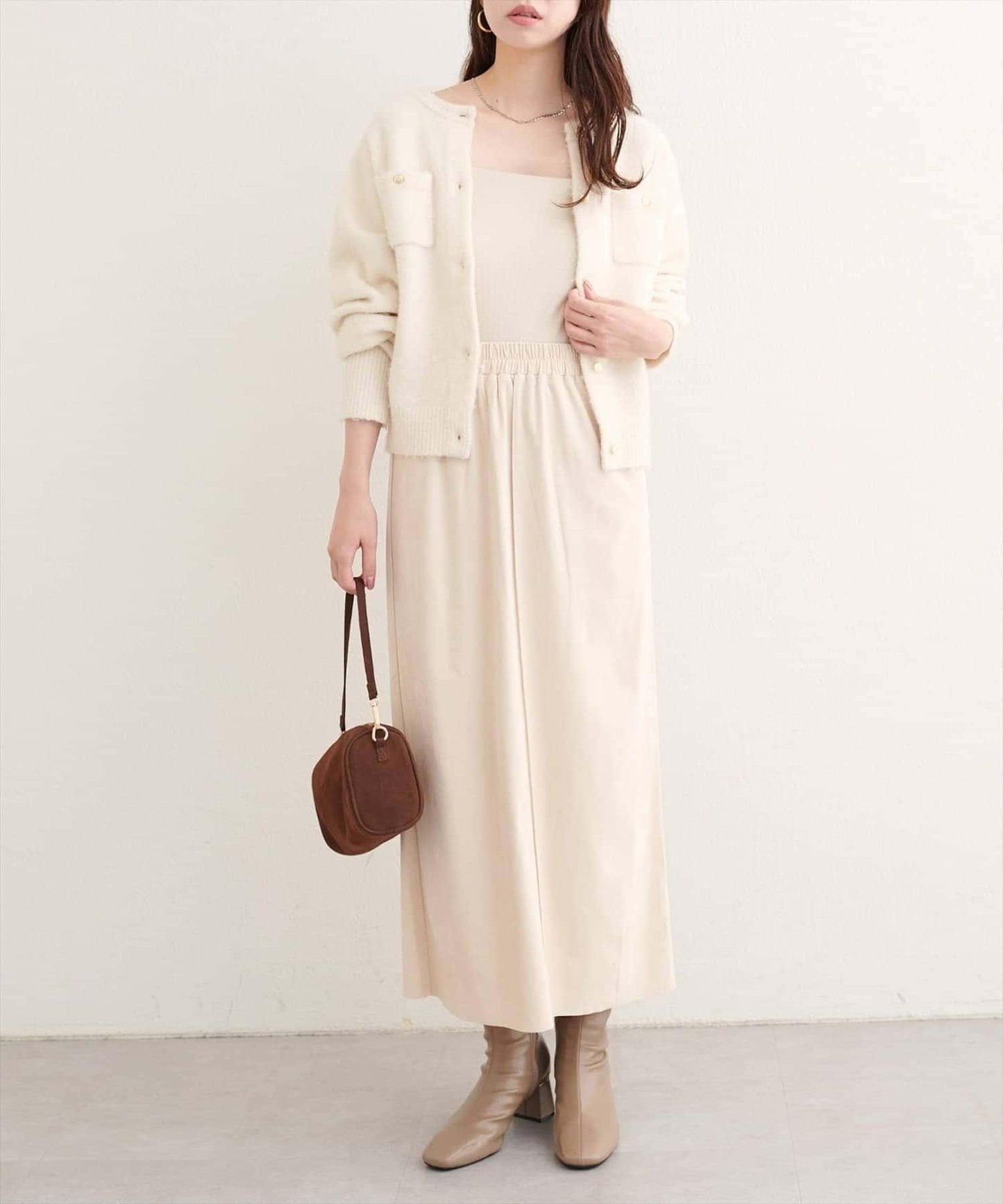 【natural couture】多穿法仿麂皮半身裙