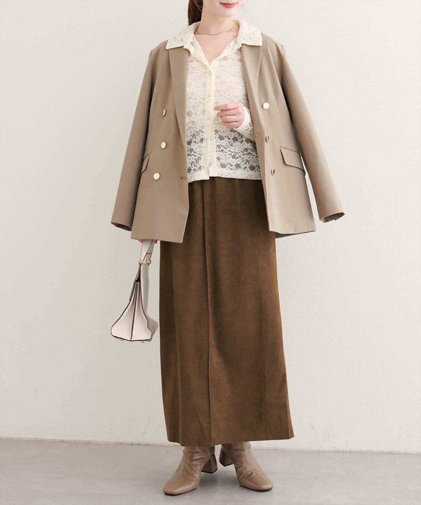 【natural couture】多穿法仿麂皮半身裙