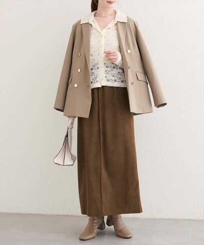 【natural couture】多穿法仿麂皮半身裙