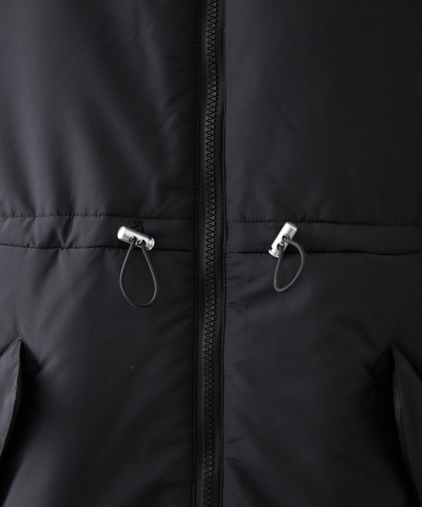 帶毛領抽繩中棉夾克