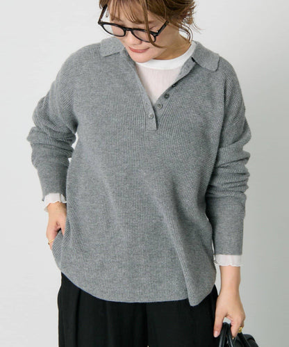 華夫格針織POLO衫