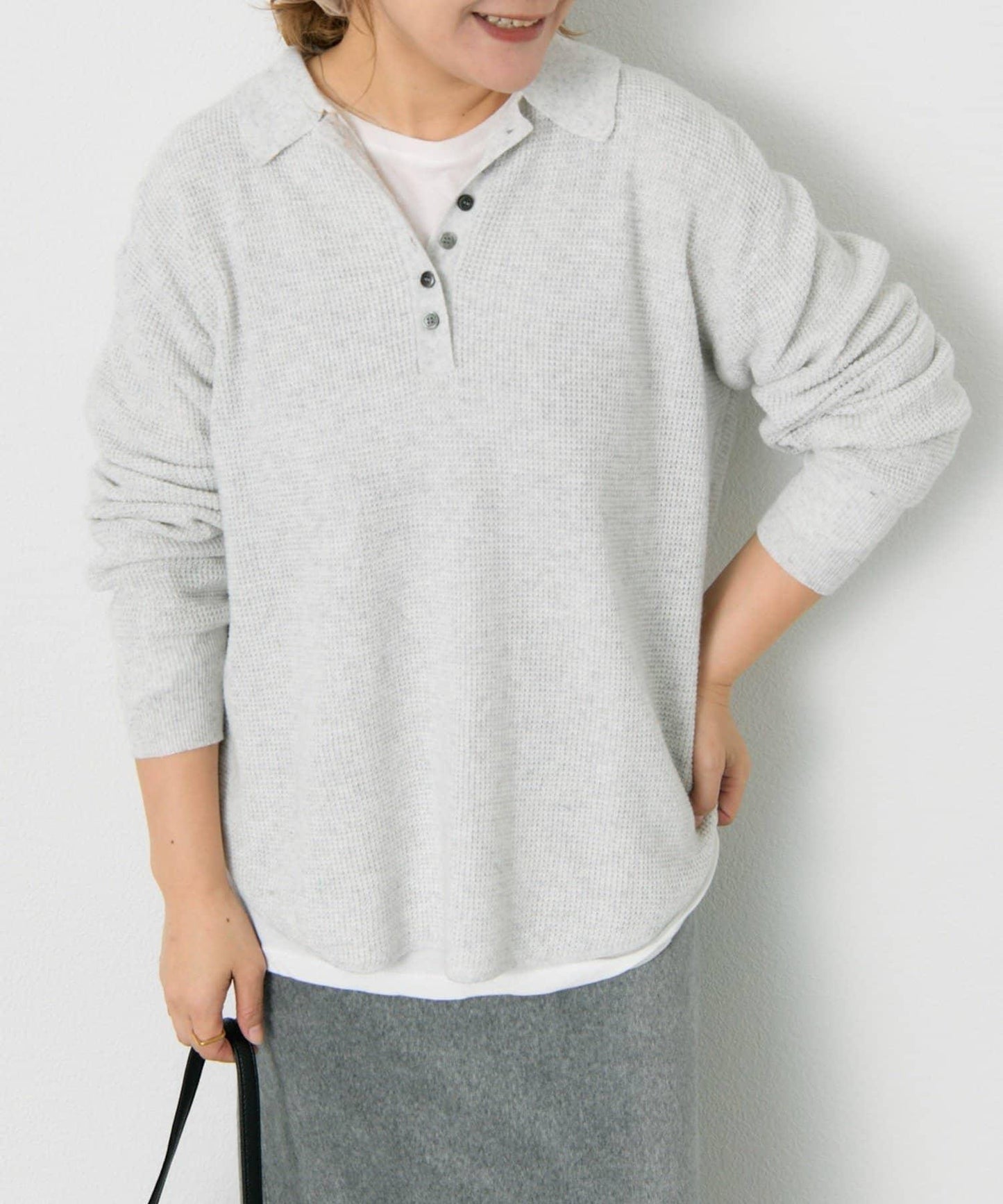 華夫格針織POLO衫