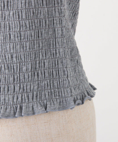 肩帶蝴蝶結褶皺內搭