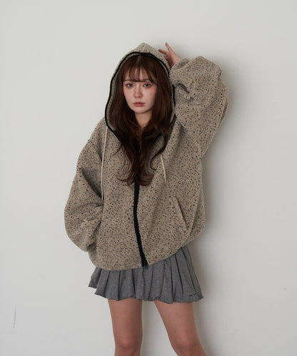 連帽拉鍊抓絨外套