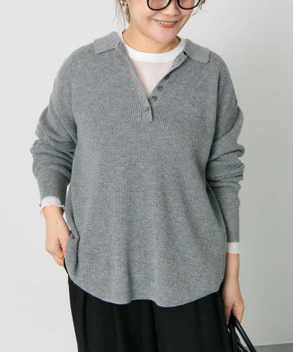 華夫格針織POLO衫