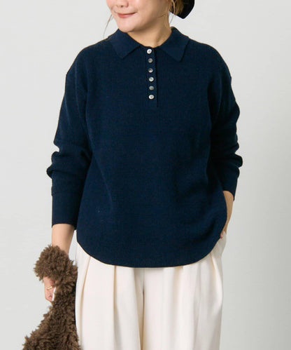 華夫格針織POLO衫