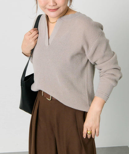 亨利領華夫格針織衫