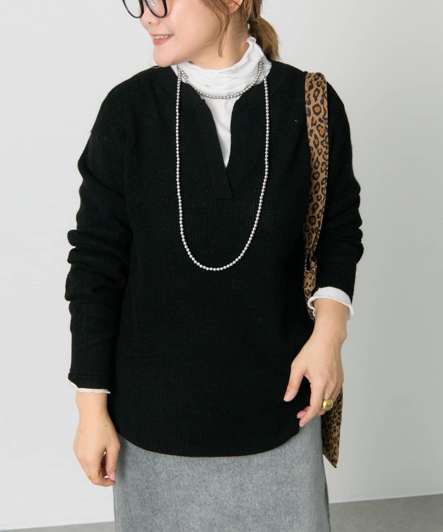 亨利領華夫格針織衫