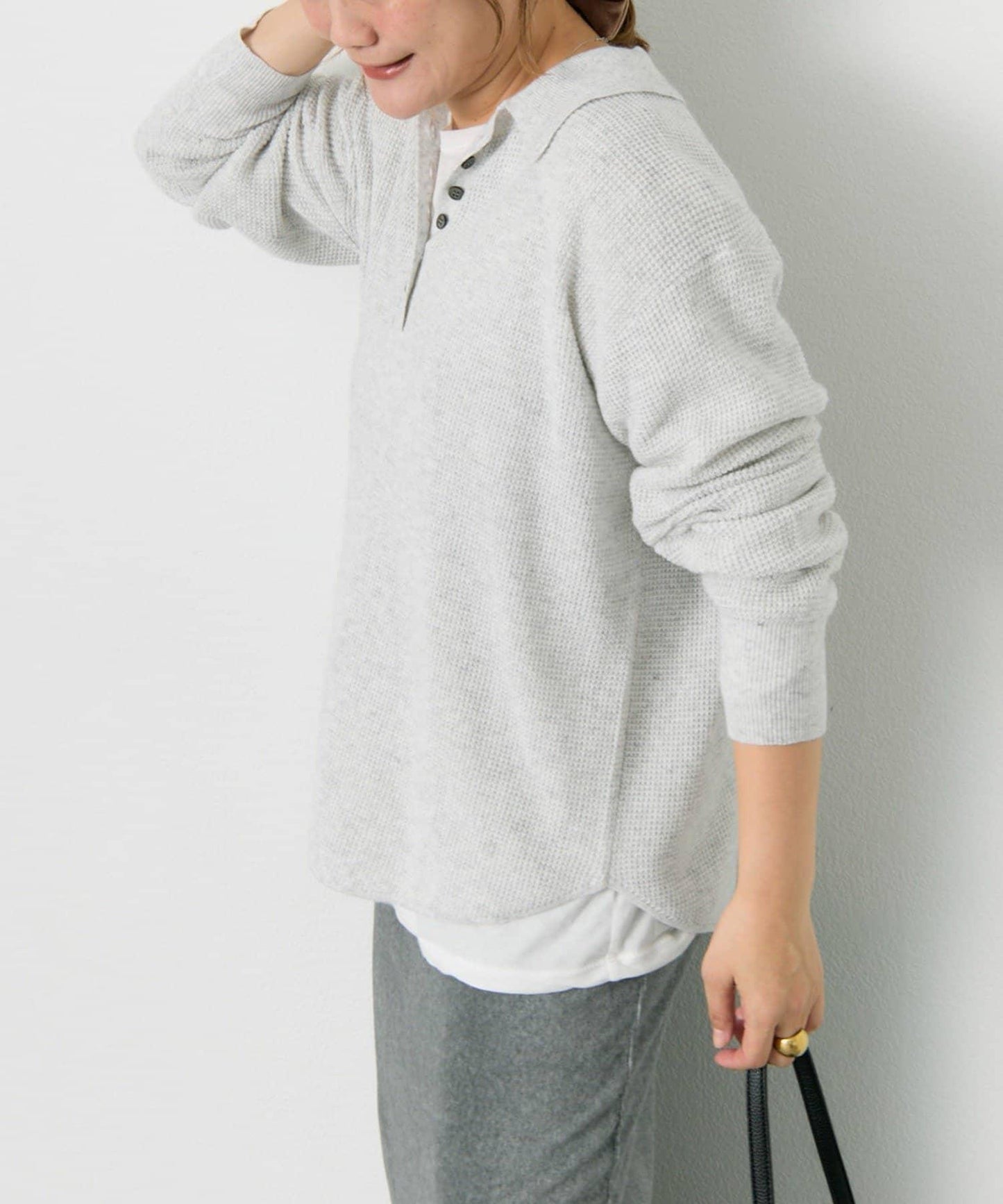 華夫格針織POLO衫