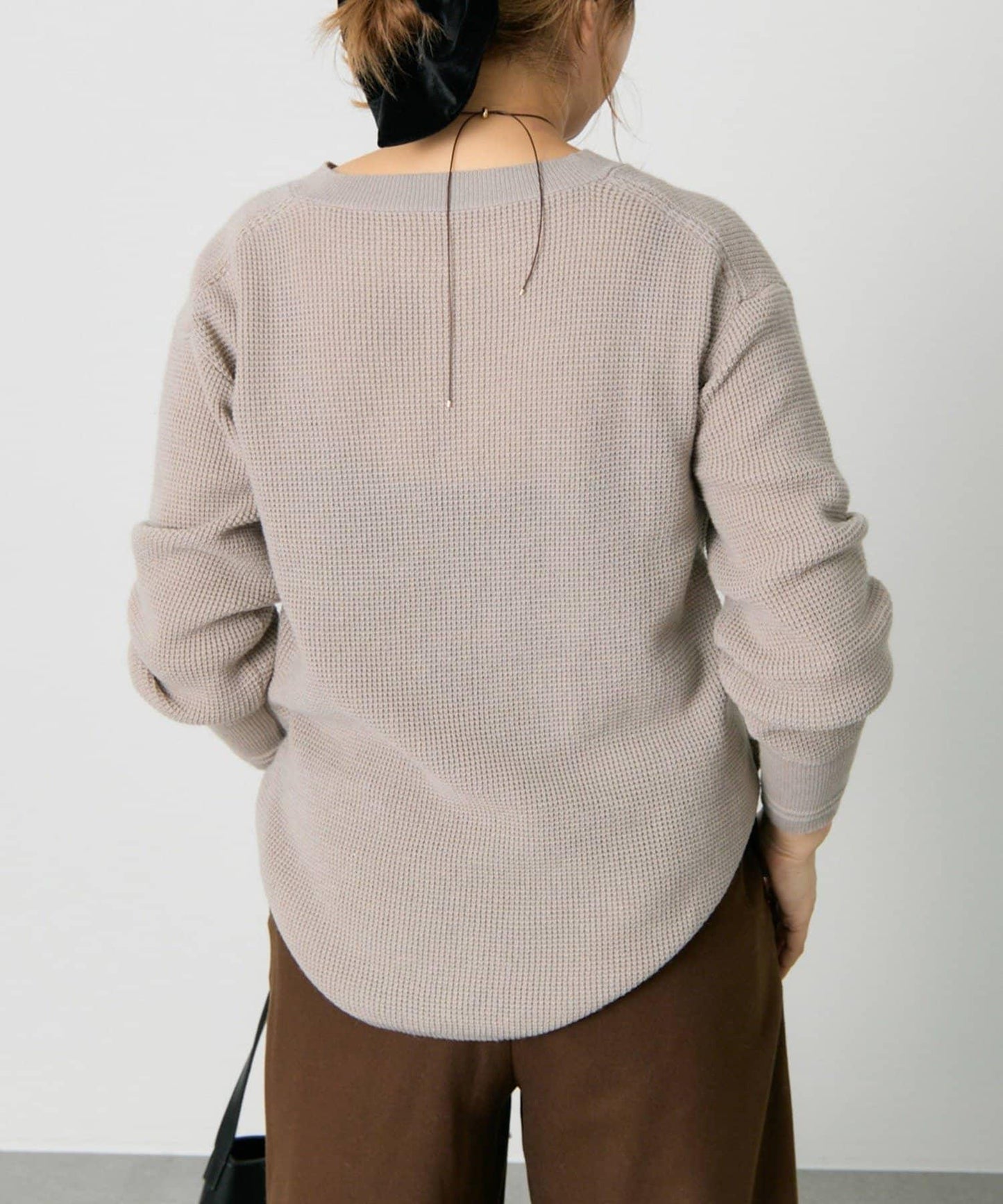 亨利領華夫格針織衫