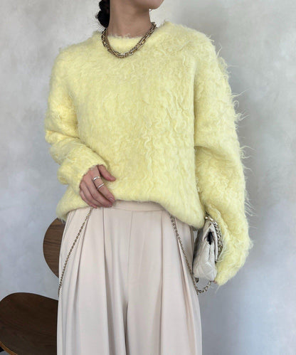 長款毛絨套頭衫