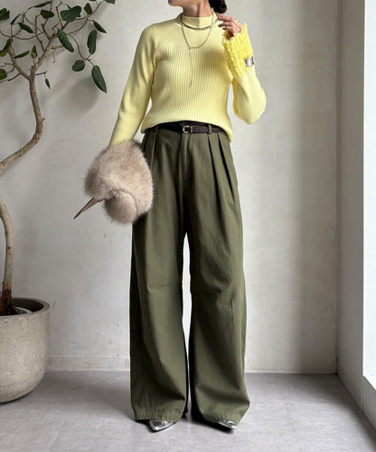 流蘇袖口羅紋針織衫