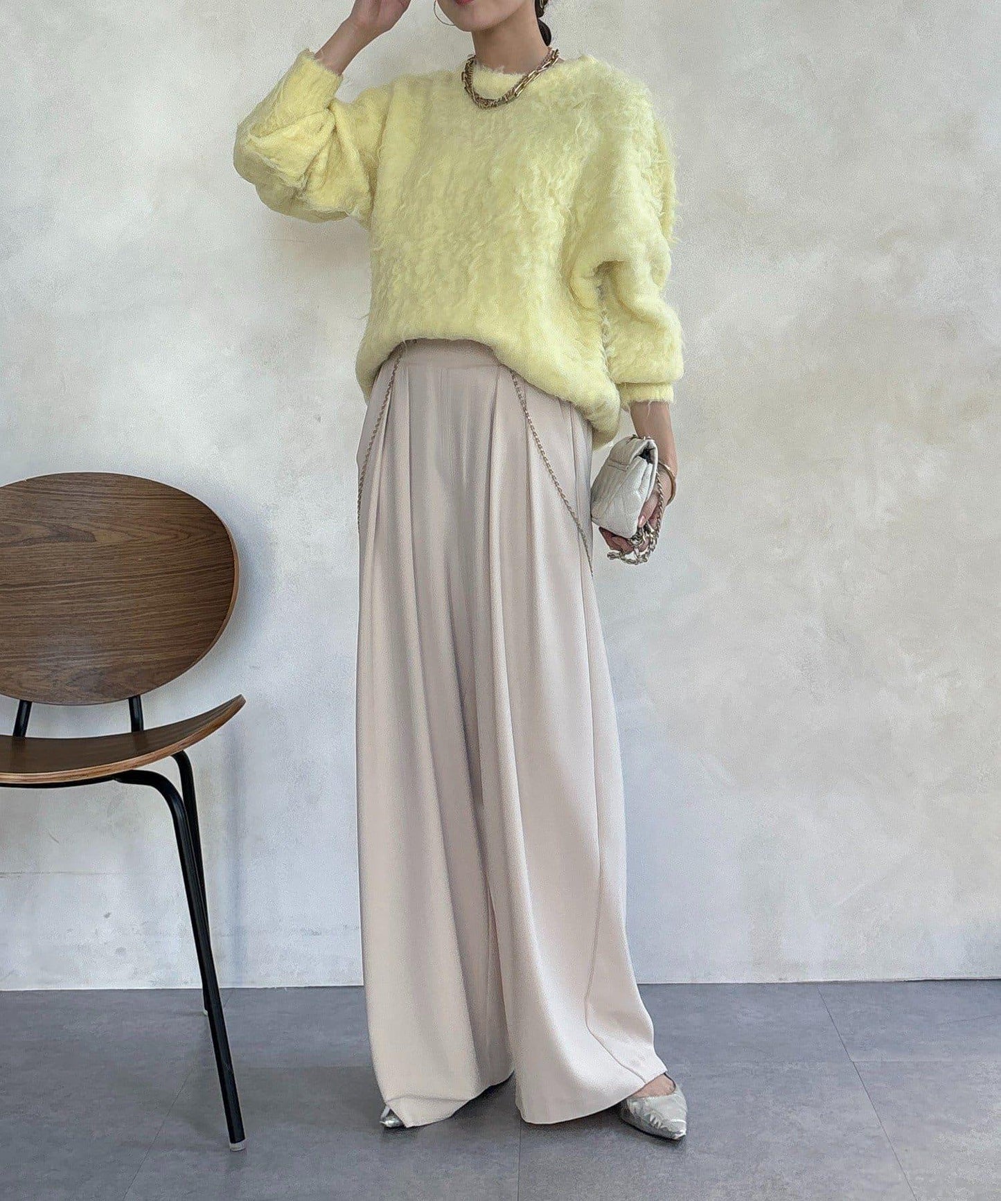 長款毛絨套頭衫