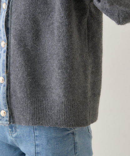 【nane】牛仔拼接開衫