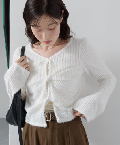 毛邊扭結套頭衫