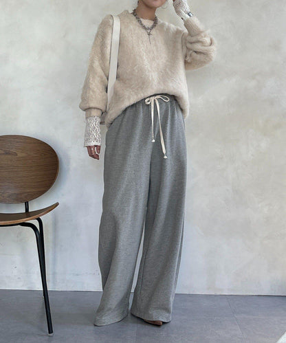 長款毛絨套頭衫