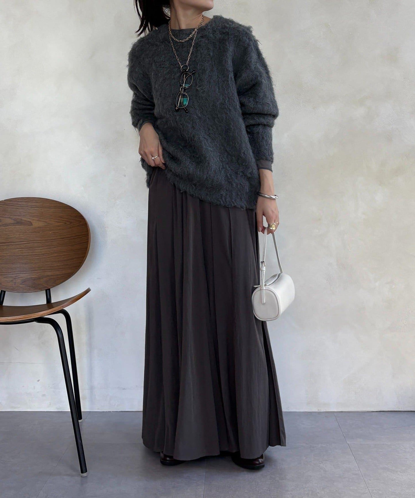 長款毛絨套頭衫